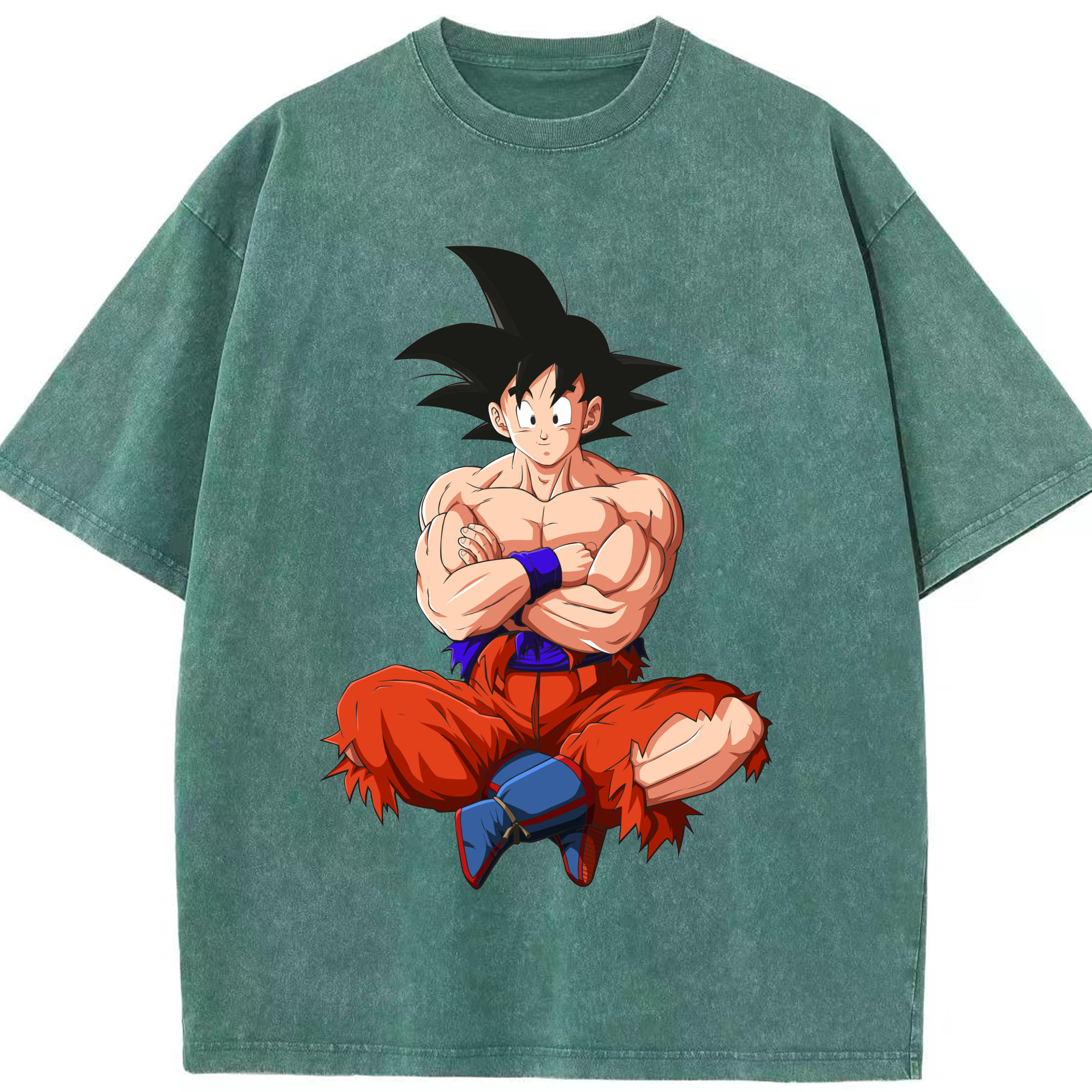 ドラゴンボール 孫悟空（そん ごくう）Son Goku カカロット DRAGON BALL Kakarotto 綿100% ヴィンテージ風 半袖Tシャツ（フロントプリント）